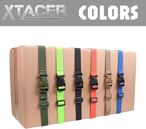 Miniatura 5 de XTACER Correa de accesorios para mochila, correas de equipaje, correa para saco de dormir con hebilla (TAN - Correas de hebilla de liberación