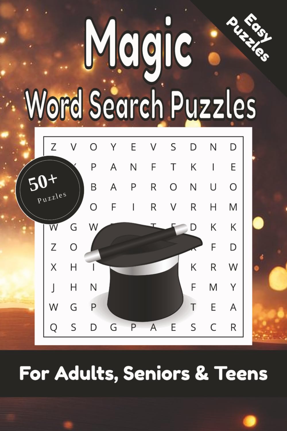 Magic Word Search Puzzle: 50+ Puzzles Word Search Easy to Read about Magic and More | 6x9 inches, 110 pages | Gift for Magic, Fantasy & Wizard Lover