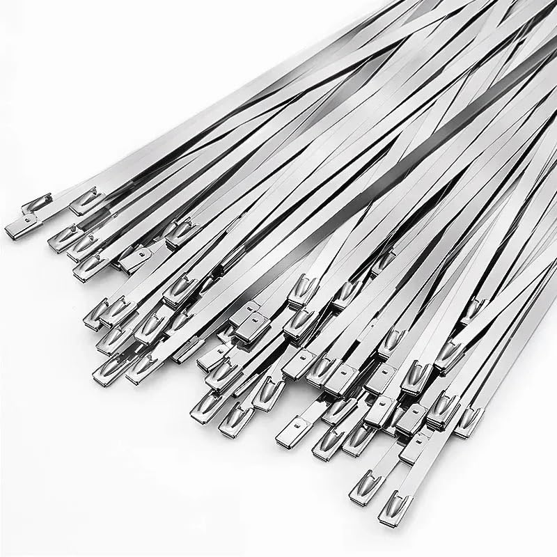 Samozamykające się opaski zaciskowe, Metalowe opaski kablowe, samouszczelniające opaski kablowe ze stali nierdzewnej(4.6 * 200mm)