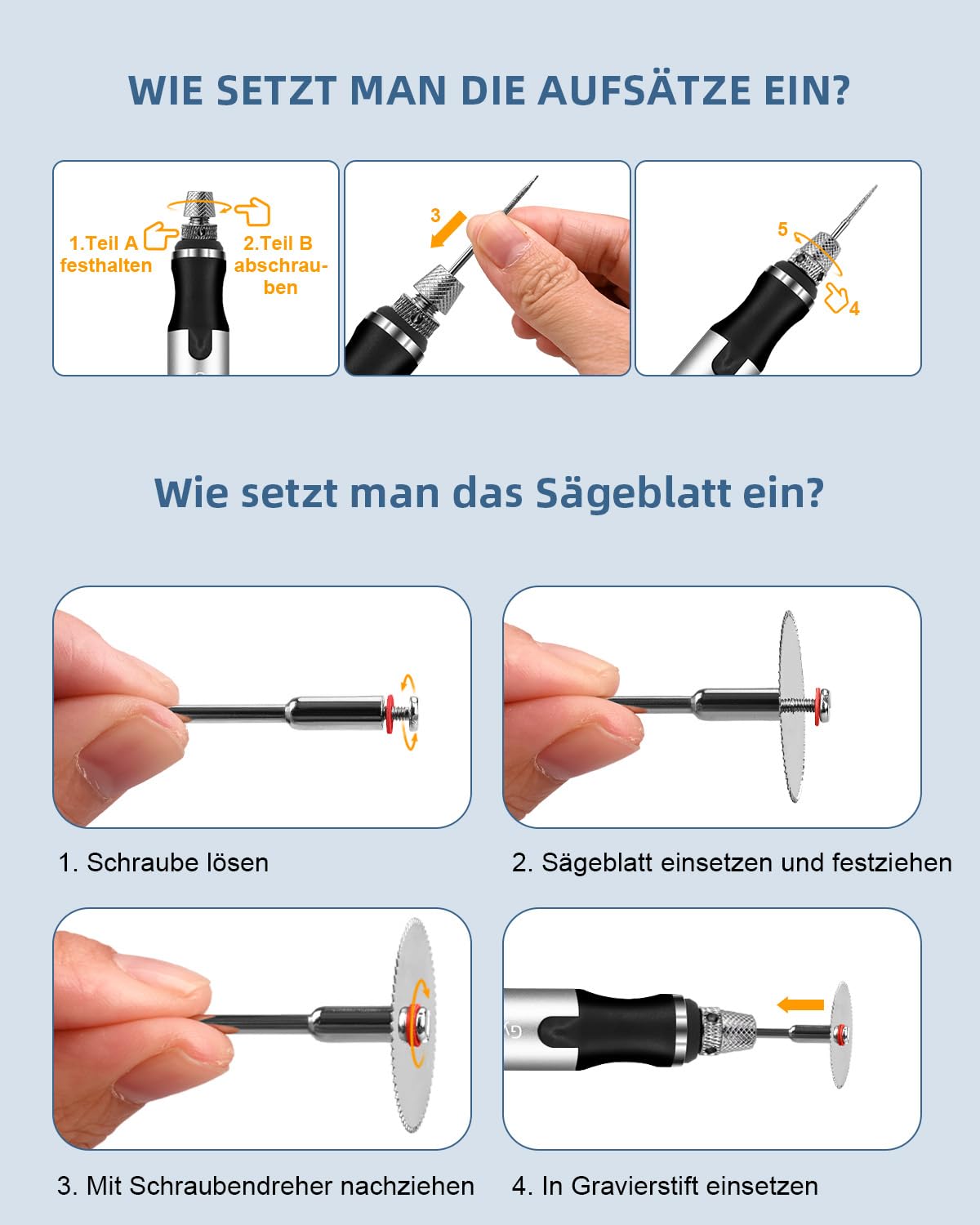 Gravierstift mit 30 Bits, 3-Grang, USB Wiederaufladierbar, Mini Gravur Stift Gravurgerät für Glas, Holz, Stein, Keramik, Schmuck