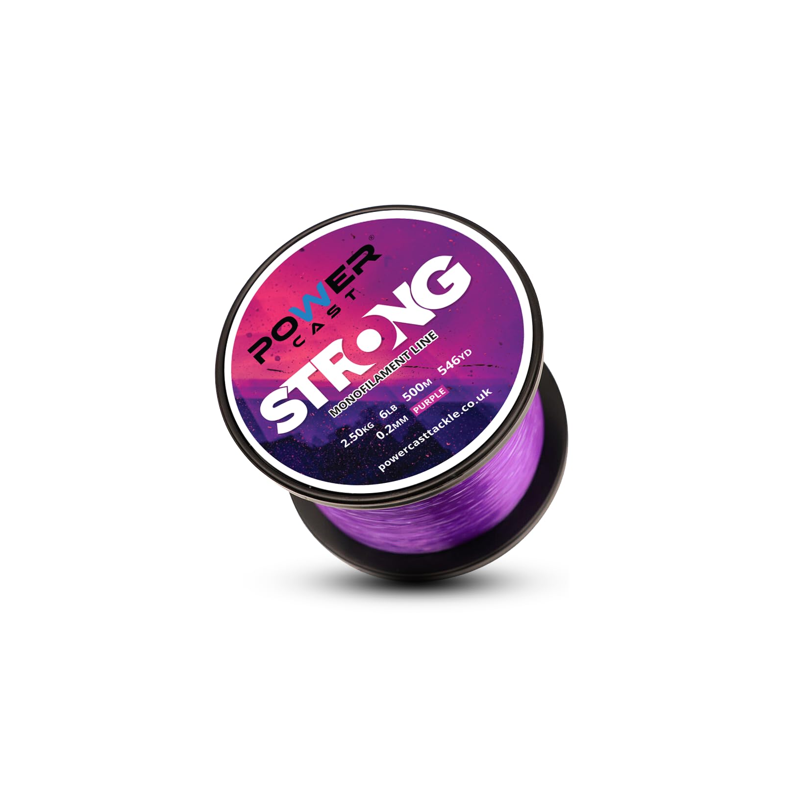 Strong Monofilament Fishing Line (Purple, 2.5kg/6lb - 500m/546yd- 0.23mm)