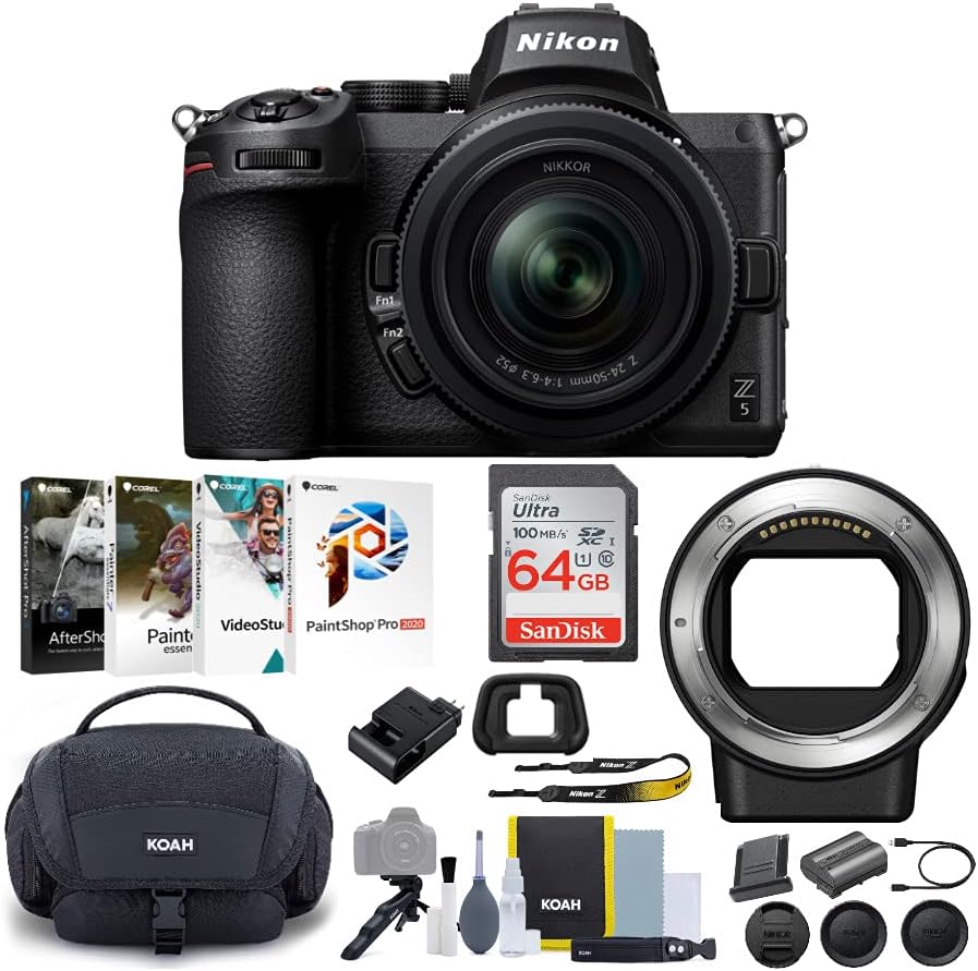 Nikon Z 5 Mirrorless Digital Camera with 24-50mm Lens Bundle (5 Items)