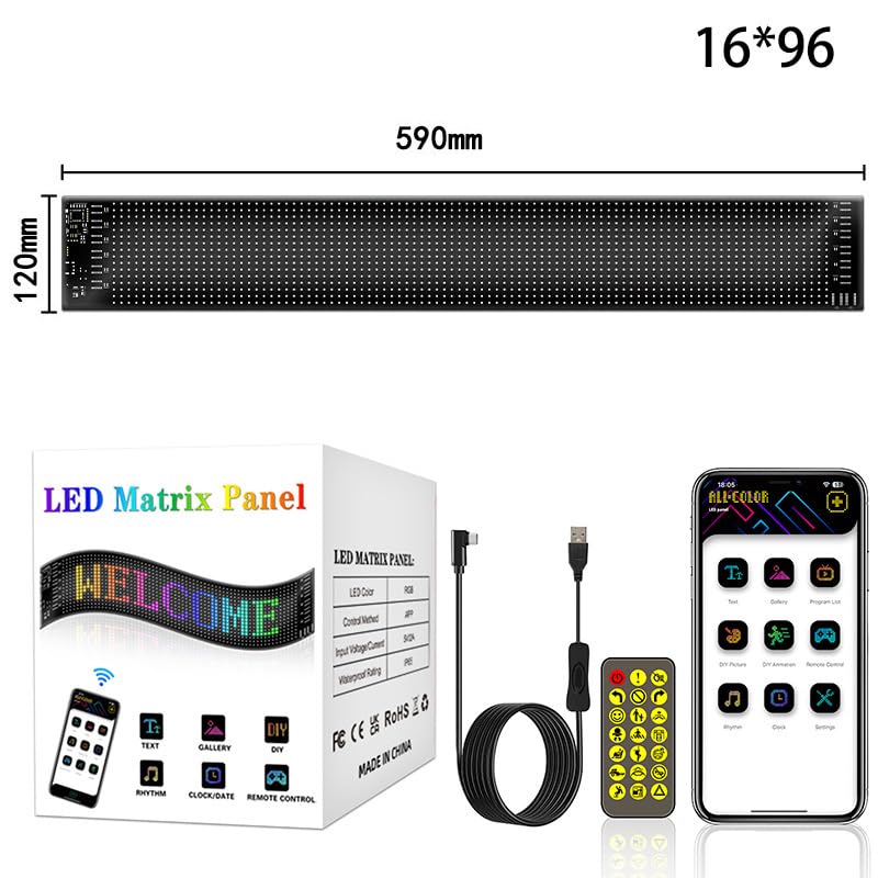 Rupse Devil Eyes Light Led-ogen voor auto, vrachtwagen, flexibel led-display met bluetooth smart app, programmeerbaar, naambordje voor graffiti, bartekst