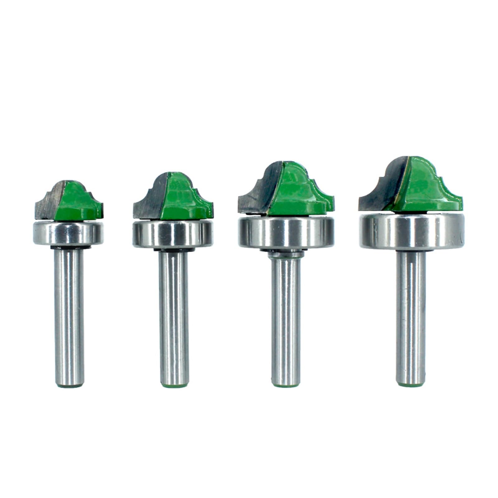 4 sztuk zestaw 8mm Shank Bit łożysko podwójne rzymskie krawędzie frez do drewna stolarka linia nóż Hobbing MC02101