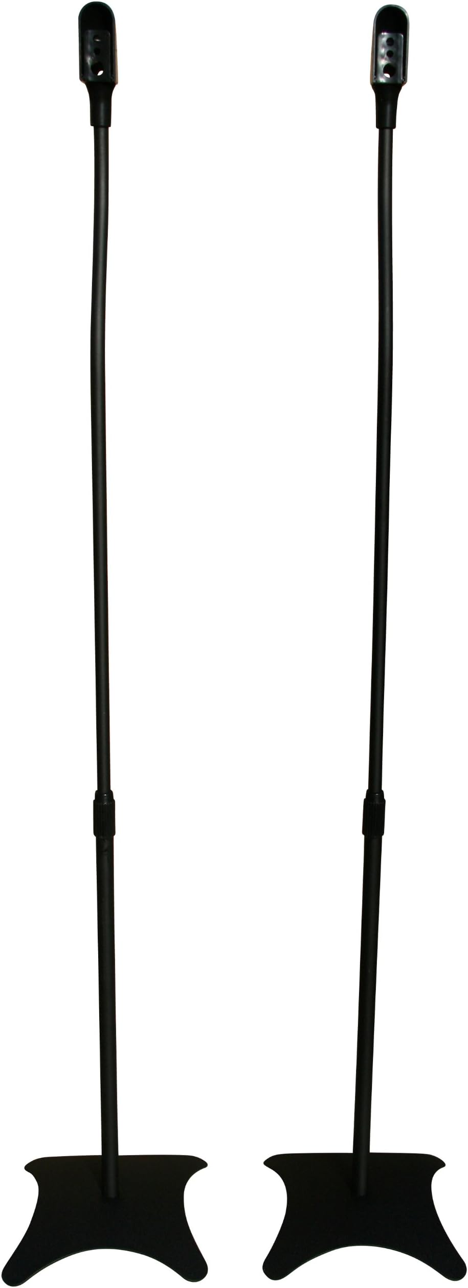 Black Low Profile Satellite Speaker Stands (Set of 2)