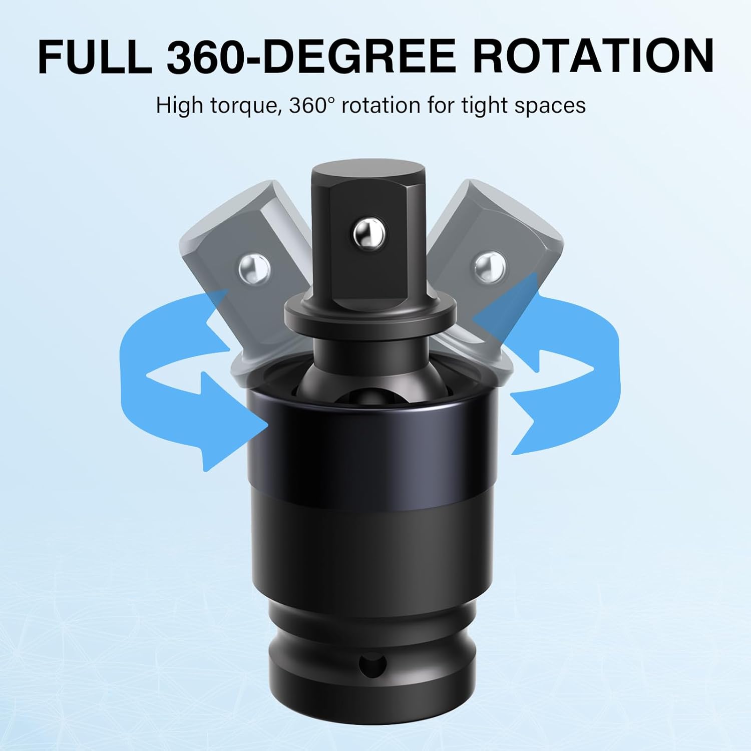 1 Inch Drive Universal Impact Joint,Cr-Mo Steel,Radius Corner Design,Flexible,Meets ANSI Standards,Universal Joint Socket Swivel Adapter,Drive swivel