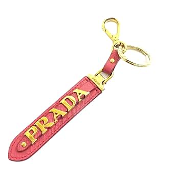 Prada Pink Saffiano Leather Handbag Bag Charm Keychain