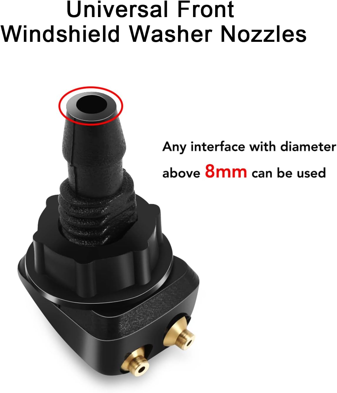 Windshield Washer Nozzle, Automotive Replacement Windshield Wiper Nozzles, Windshield Sprayer Nozzle Windshield Squirter Nozzle Replacement for Most Cars SUVs Trucks, Car Accessories