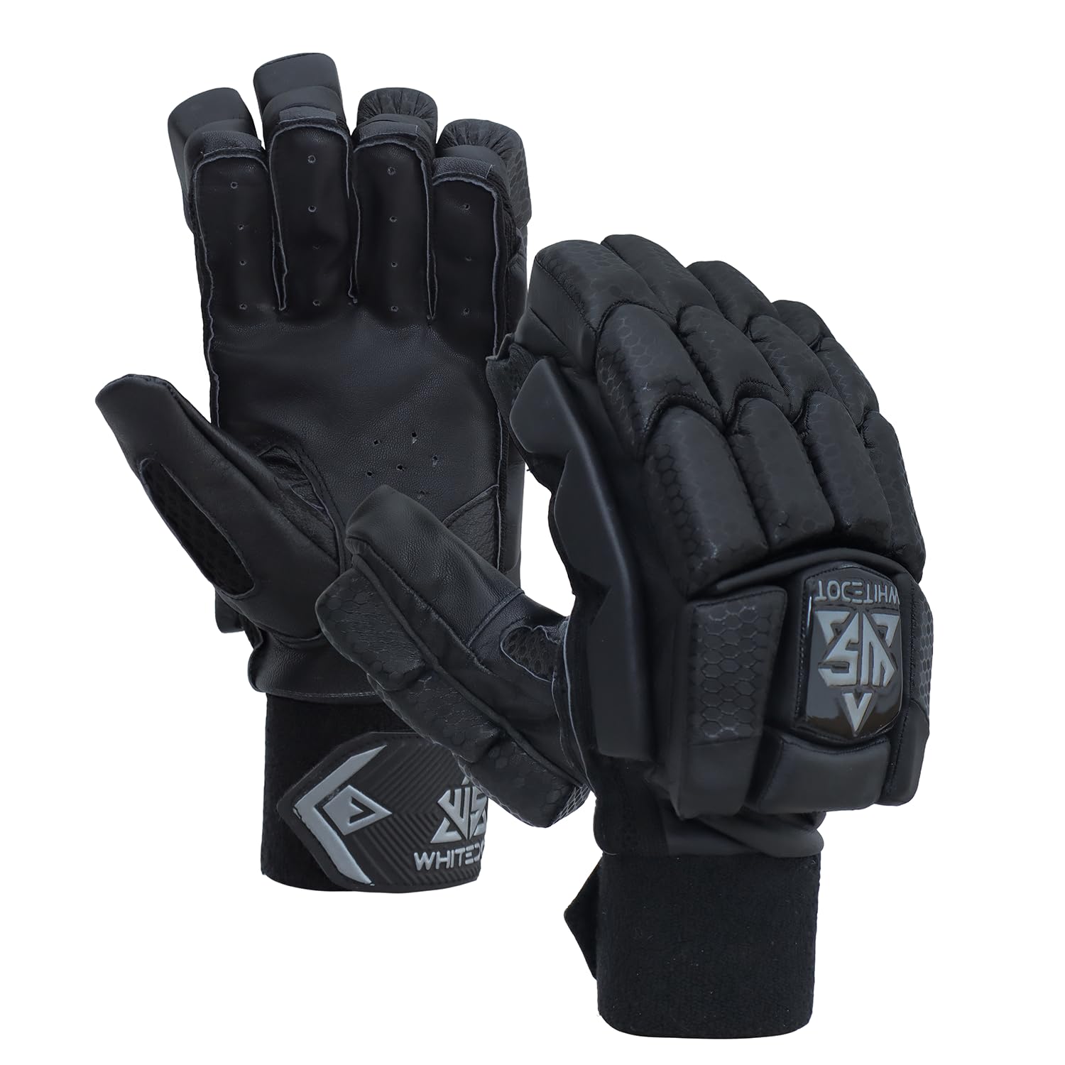 WHITEDOT SPORTS Egret Lovlorn Cricket Batting Gloves – Premium Black Gloves for Men/Adult/Large Right-Hand Batsman, Comfort & Protection-image-0