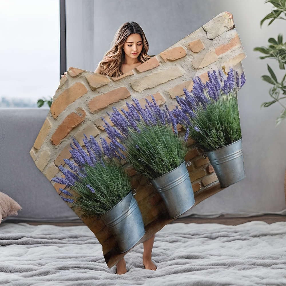 Couverture flanelle lavande pour entourer bébé de tendresse
