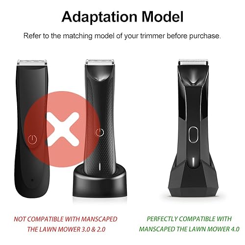 Miniatura 4 de Paquete de 2 peines de cortapelos para cortadora de pelo de ingle Manscaped The Lawn Mower 4.0, guías de corte ajustables de 1/8-1/2 pulgadas de