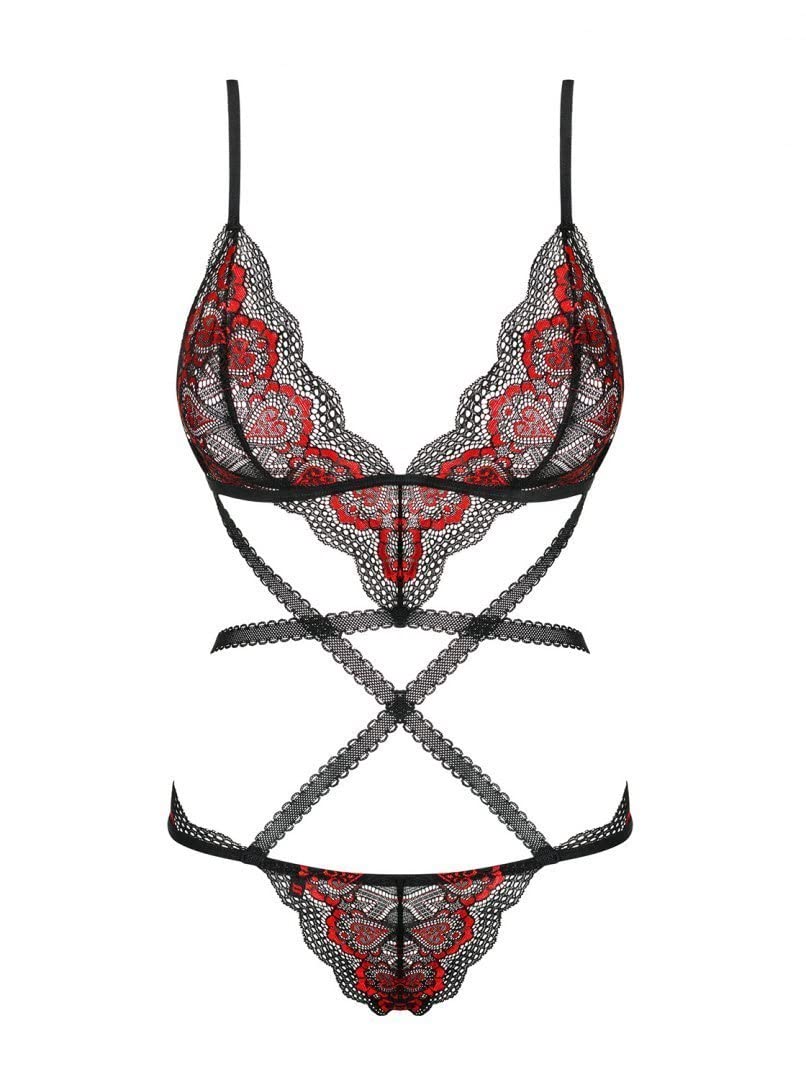 Obsessive Mége Teddy L/XL Noir : sublimez vos courbes sans complexe