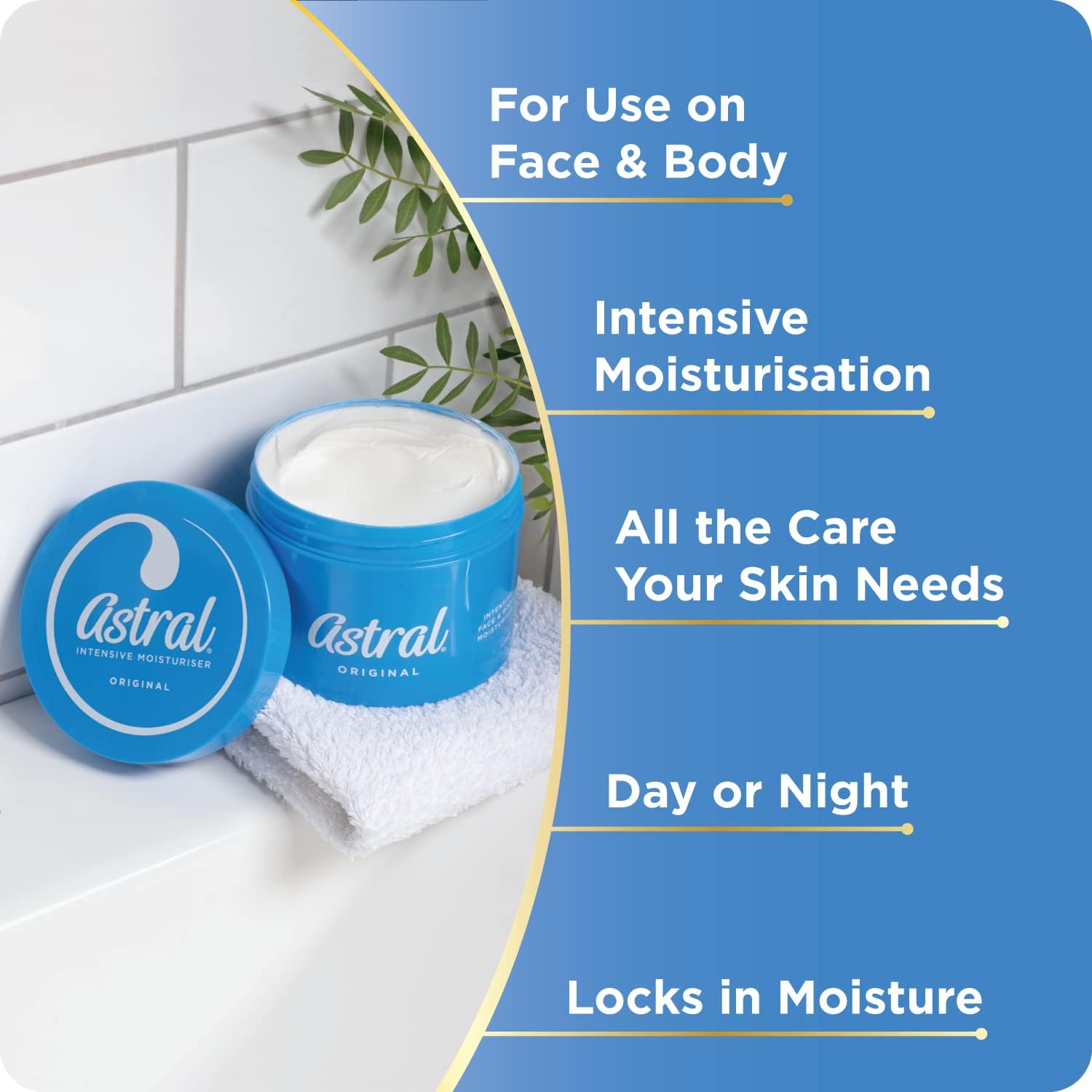 THREE PACKS of Astral Cream x 200ml by Astral