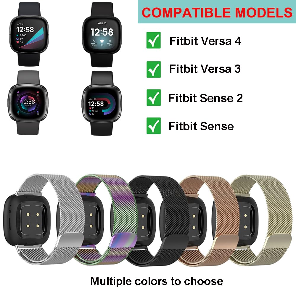 Moydolo Compatible with Fitbit Versa 3 Versa 4 Bands Women Men - Image 2