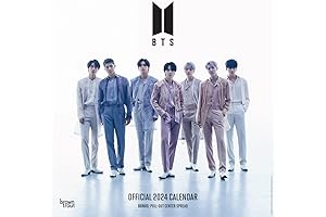 BTS | 2024 12 x 24 Inch Monthly Square Wall Calendar