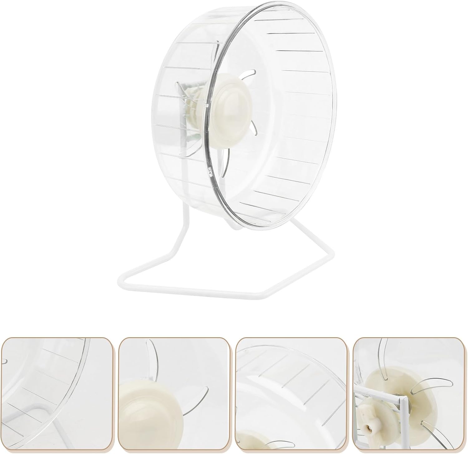PRETYZOOM Hamster Quiet Exercise Wheel with Stand, 16cm Silent Running Wheel for Hamsters, Gerbils, Mice – Noise-reducing Small Animal Fitness Accessory