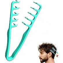 Texture Comb for Men & Women, Root-Lifting Hair Shaping Tool with Wide Spacing Teeth, Lightweight ABS Grip for Fringe Control and Natural Layer Definition Green