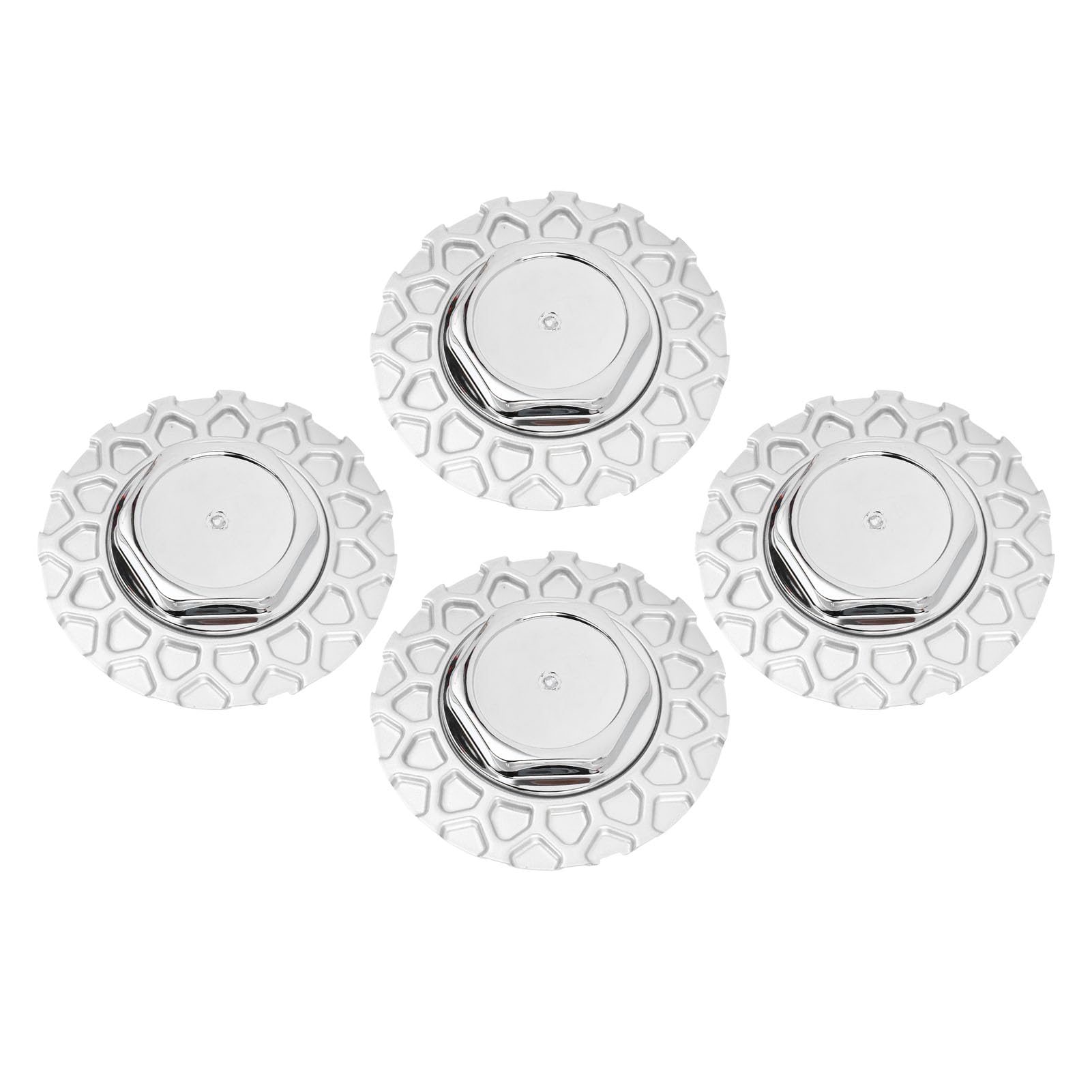 4 Pièces Capuchon Central de Roue 157mm Argent Structure Stable Forme de Ajustement Universel Capuchons de Moyeu de Jante de Voiture pour Véhicules Capuchon Central de