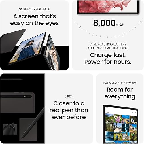 Miniatura 3 de SAMSUNG Galaxy Tab S8 11" 256GB WiFi 6E Tablet Android, pantalla LCD grande, S Pen incluido, cámara ultra gran angular, batería de larga duración,