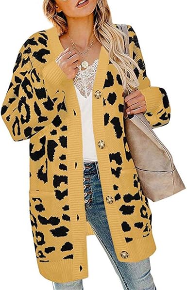 leopard print cardigan sweater