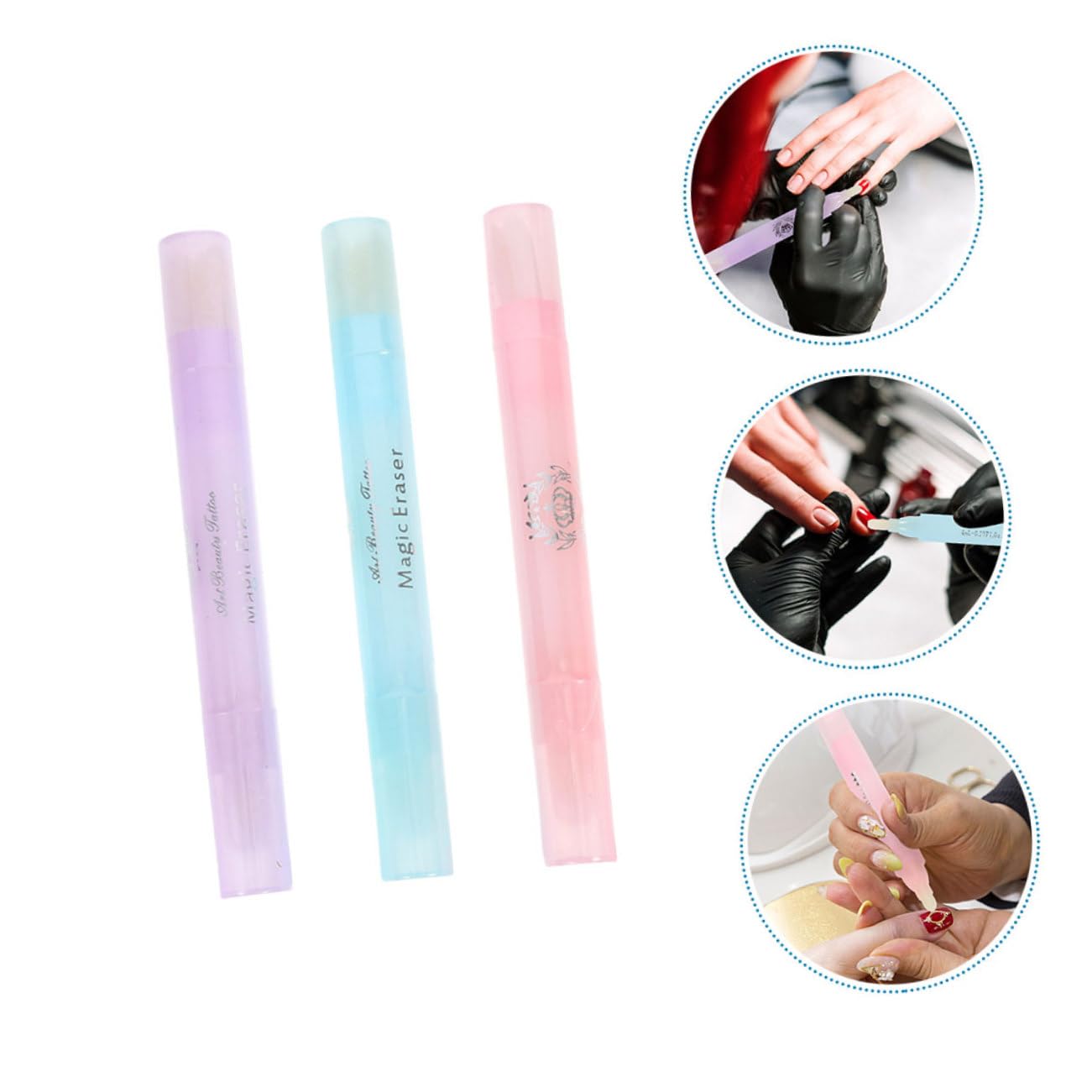 SHERCHPRY 5 Series Bolígrafo Modificador De Uñas Clavos Quitaesmalte Manicura Agente De Mudanzas Seco Removedor De Gel De Uñas Removedor De Esmalte De Uñas Páginas 3 Piezas X 5