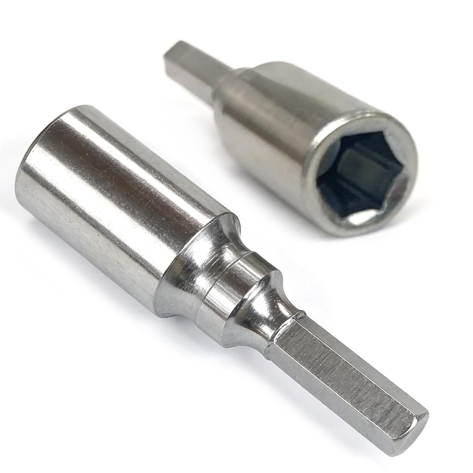 2Pcs 4mm to 6.35mm(1/4") Magnetic Hex Bit for Manual Electric Screwdriver Converter