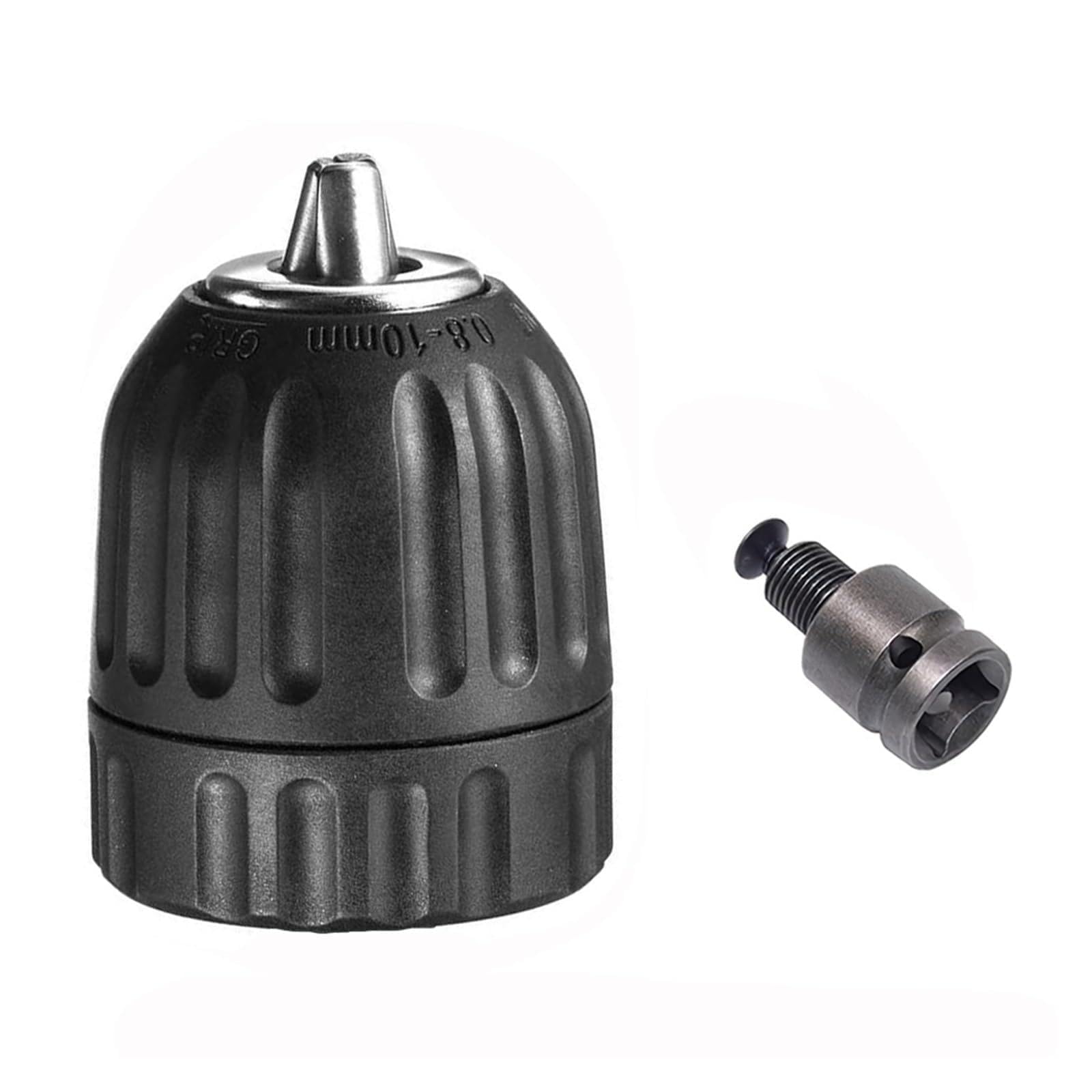 Weijiahuidf Chuck And Adapter Keyless Drill Chuck 0.8-10Mm 3/8-24Unf, Hex Shank/Sds-Plus/Square