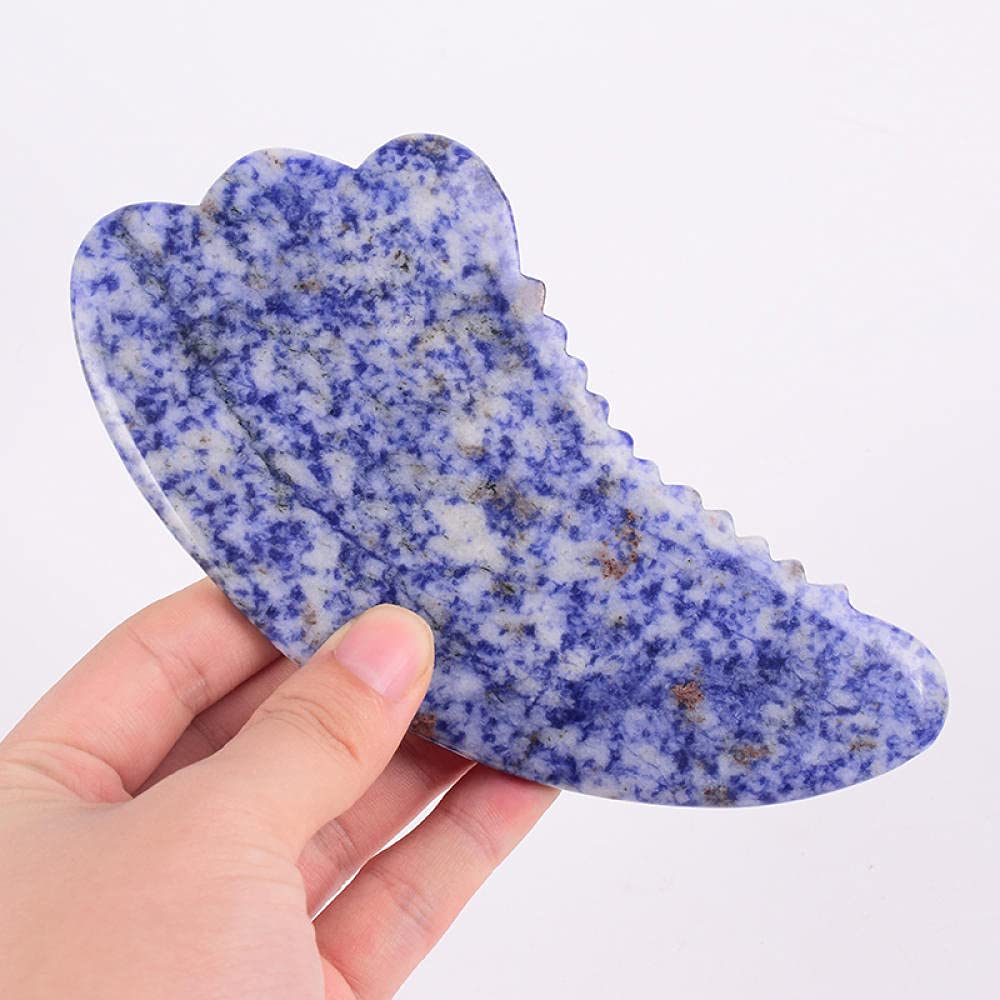 Rose doré sodalite rouleau facial GUA SHA Set pierre naturelle-2 ensembles PCS