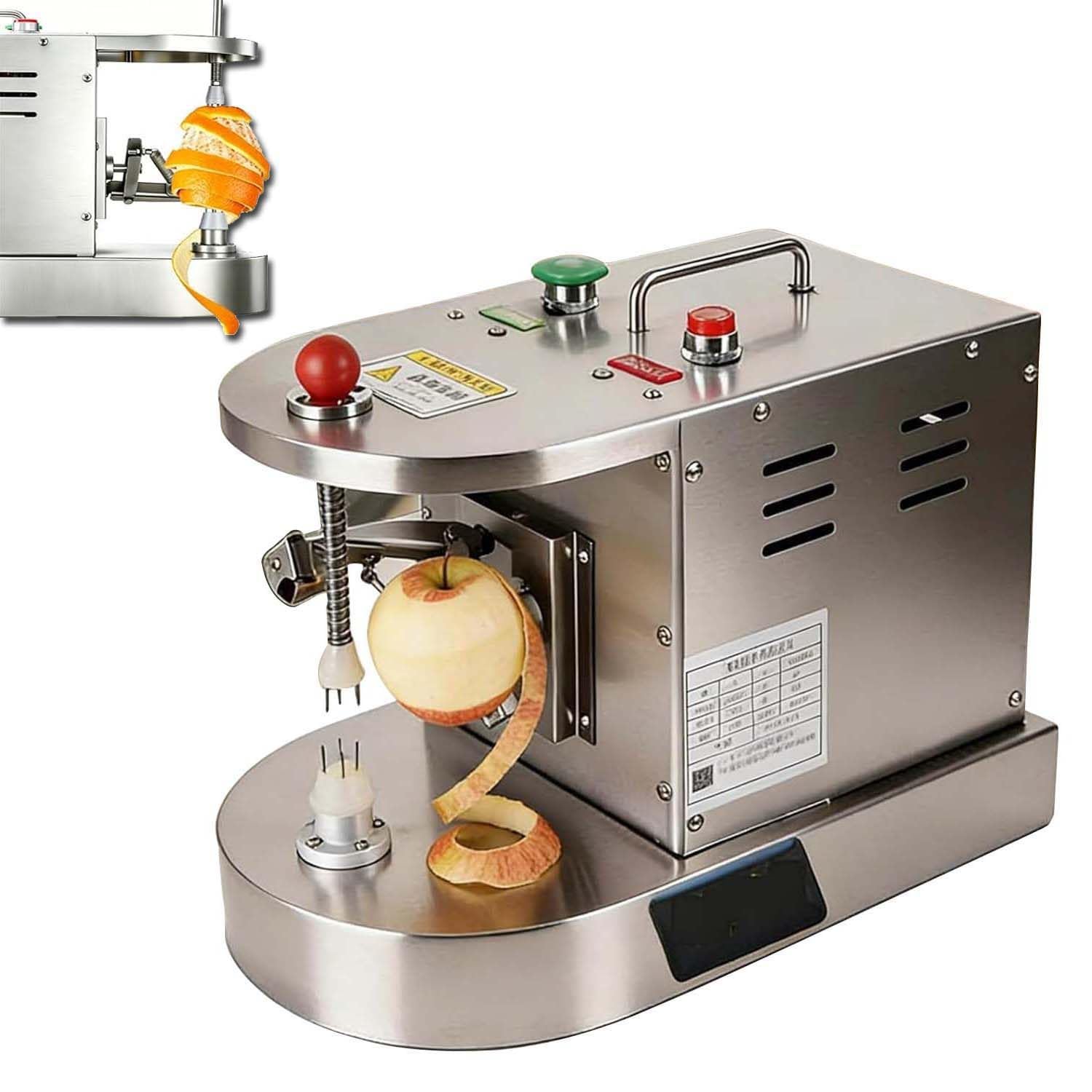 DPLWJPP Automatic Fruit and Vegetable Peeler Rotating Peeler Machine Citrus Peeling Machine with Height Adjustable Design Auto Stop for 5-10cm Potatoes Peaches Kiwis