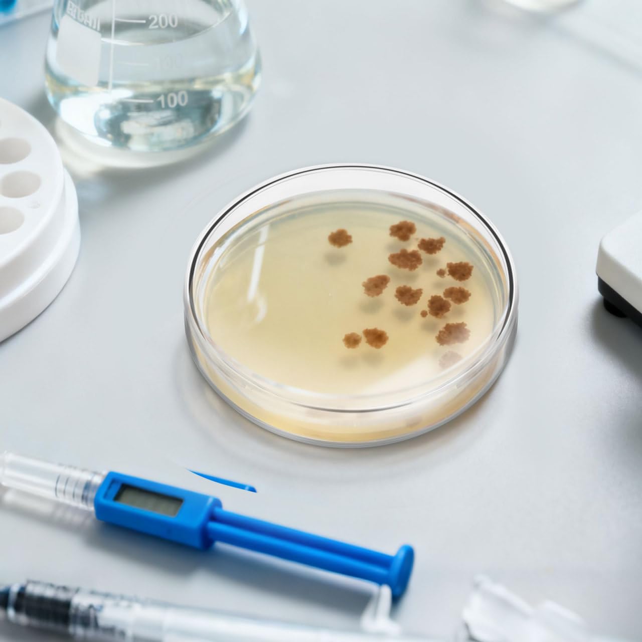 jojofuny 10 plaques d'agar pré-moulées (boîtes de pétri de 6,8 cm) pour des expériences microbiologiques en laboratoire
