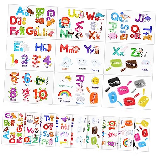 18 Sheet Early Ed Sticker Set Numbers Weather Animals Classroom Decorations