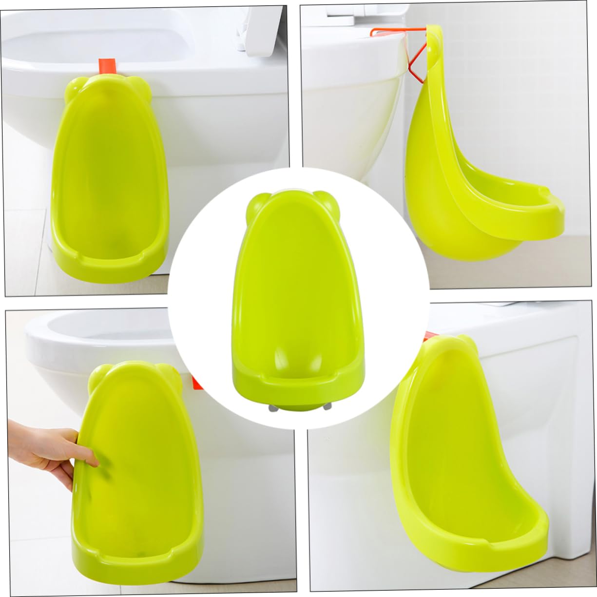 VICASKY 2pezzi Orinatoio Appendere Per Design Vasino Allenamento Per Maschi Colore Giallo Facile Usare e Resistente