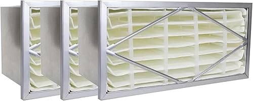 Filterbuy Cabezal de filtro de aire de 20x20x6 (paquete de 3), filtros de celda rígida HVAC (tamaño real 17.75 x 17.75 x 5.75)