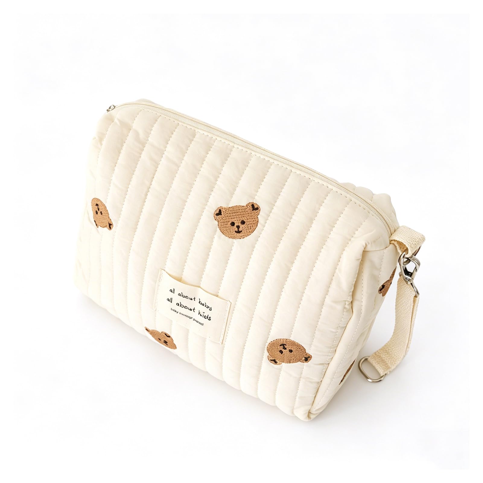 Sac a Langer Bebe Universels, 25x17x10 cm, Sac Maternité Compact avec Fermeture Éclair, Trousse De Toilette Bebe et Trousse De Soin Bebe Portable, Trousse Bebe Naissance pour Voyage et Sortie (A)