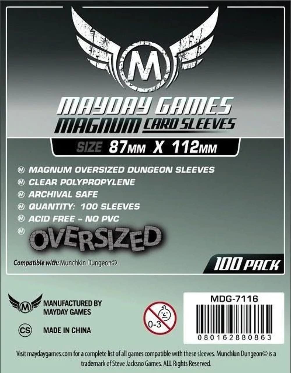 Mayday Games Magnum Oversized Dungeon Sleeves