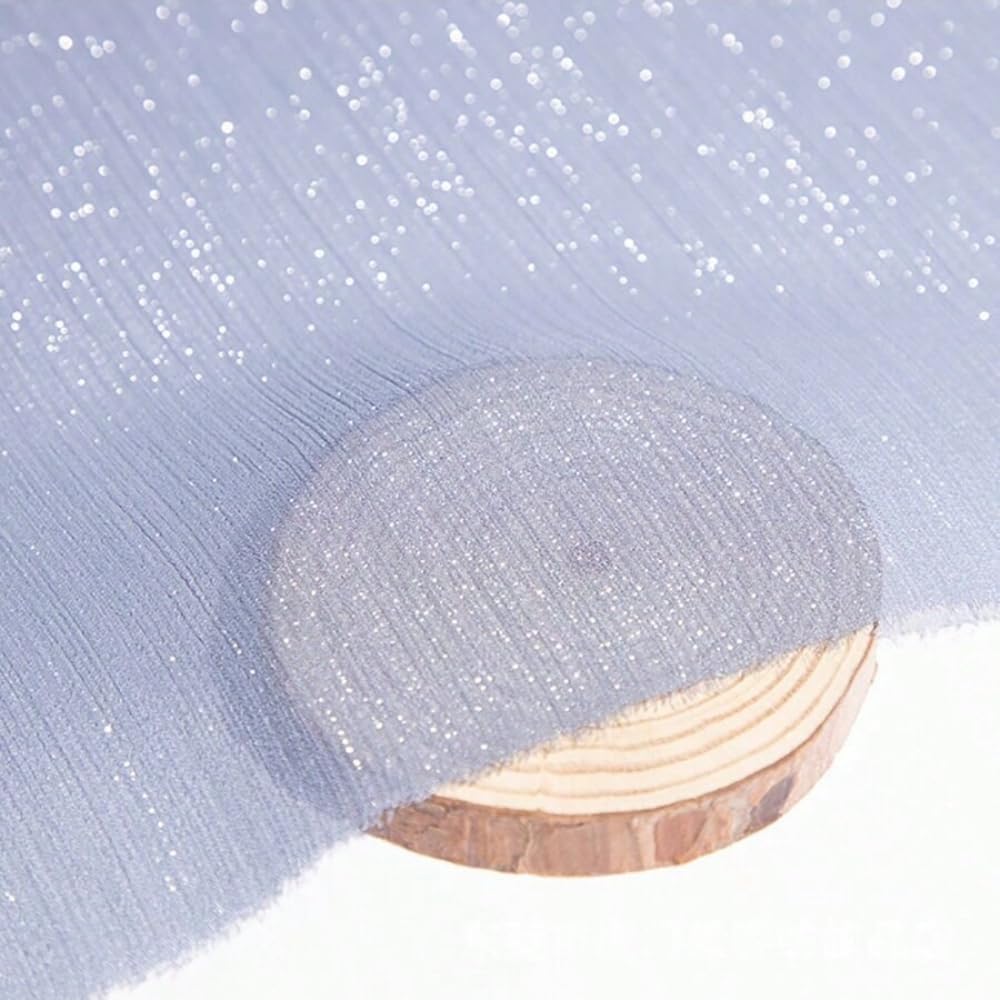 5 yardas x 150 cm de hilo plateado gasa brillante tela de gasa tela de organza tela de poliéster tela decorativa tela brillante para ropa DIY manualidades disfraz boda escenario decoración