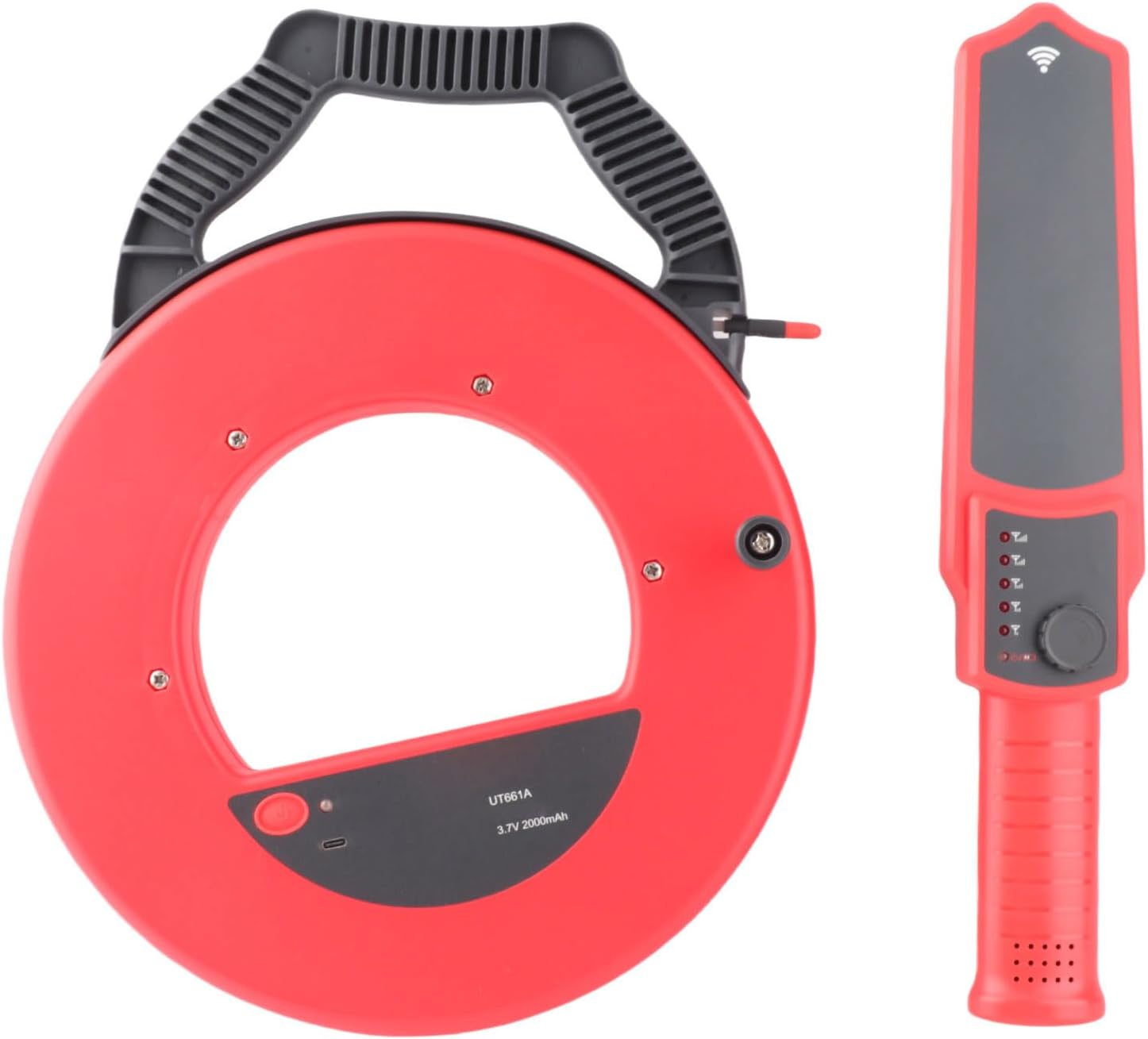 Generic Pipe Blockage Detector, Probe ABS Material with Audible Alerts for PVC Iron Steel Pipes Wall Scanner, 30M Sensing Area