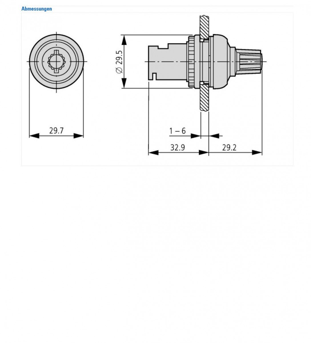 Eaton 229490 Potenziometro 4 7 Kohm, fissaggio frontale