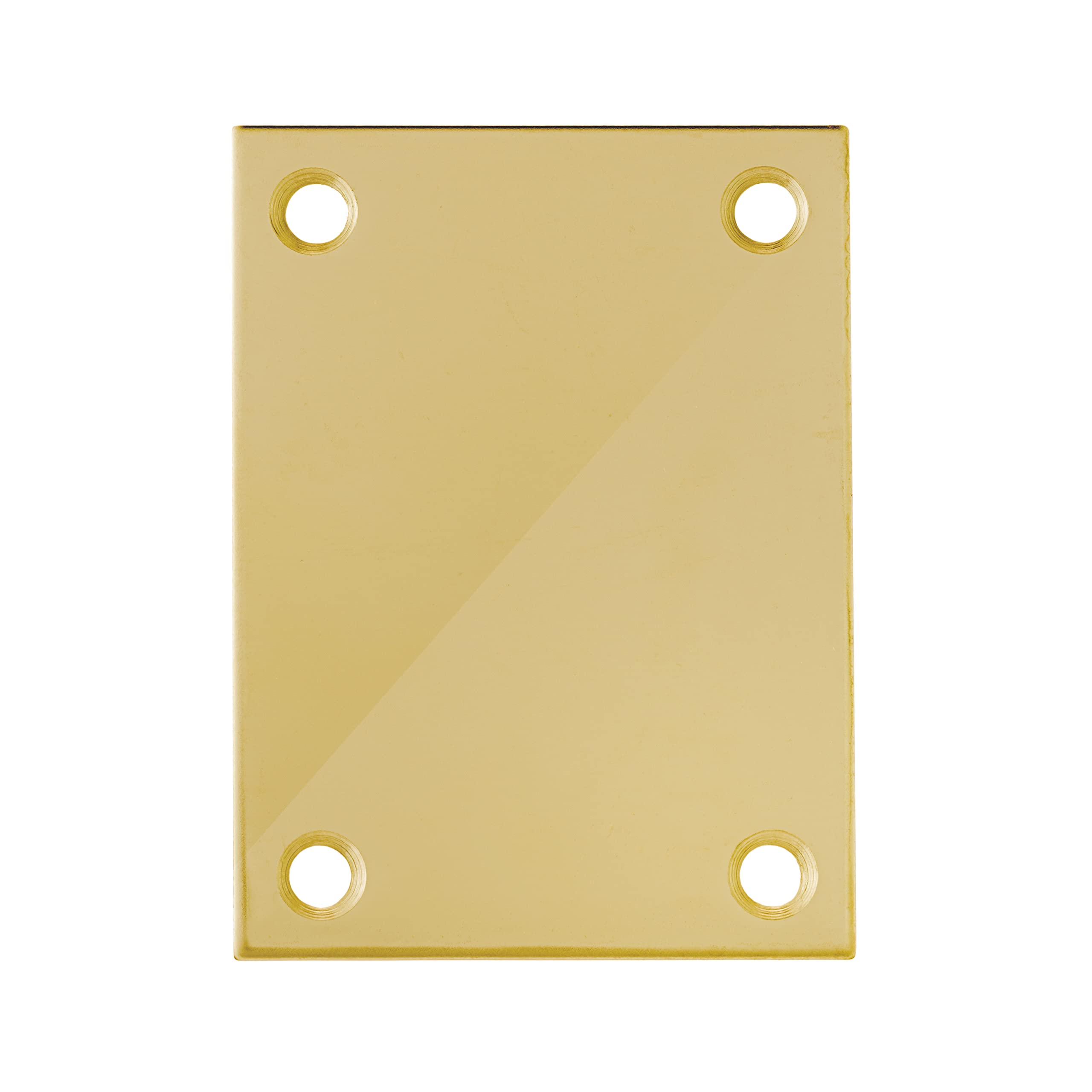 Polished Brass Screw on Flat Plate Blank Escutcheon