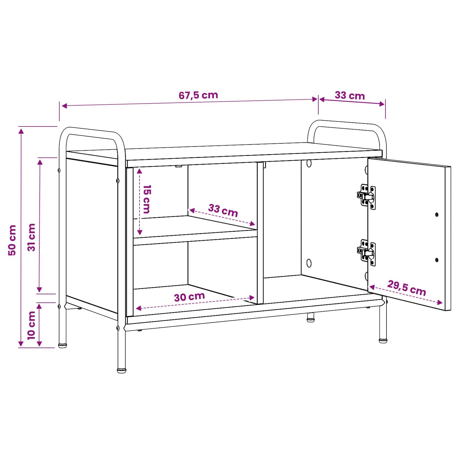 vidaXL Szafka pod telewizor 133 x 33 x 50 cm Stare drewno
