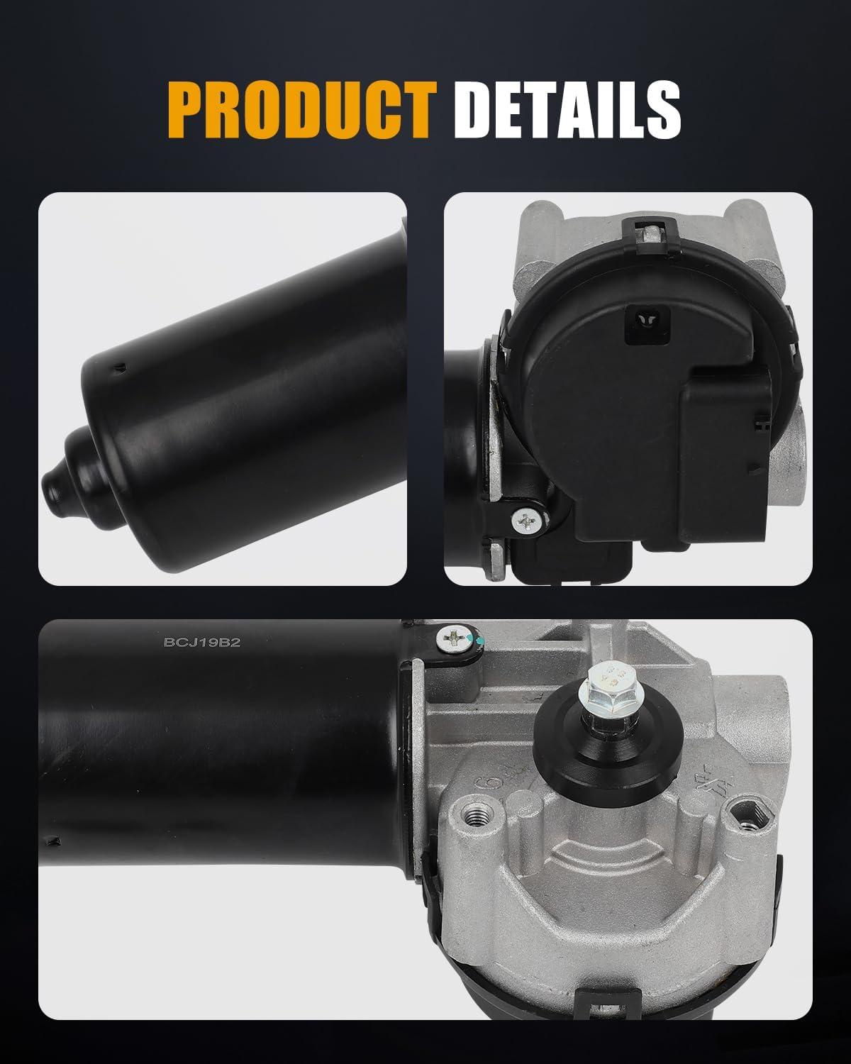 ROADFAR Front Windshield Wiper Motor Replacement fit for 2002-2006 For Ford for Expedition,2002-2007 For Ford for Explorer OE: 2L1Z17508AA,2L1Z17508AB