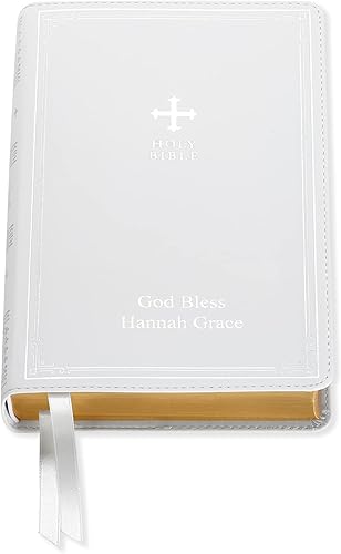 Let's Make Memories Biblia personalizada Biblia católica Nuevo y Antiguo Testamento Blanco Regalo de fe Personalizado con mensaje 9.4 pulgadas