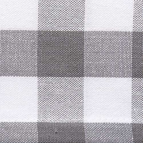 Dii Checkered Tabletop Collection 100% Cotton, Machine Washable, Napkin Set, 20X20, Gray, 6 Piece #TOP4