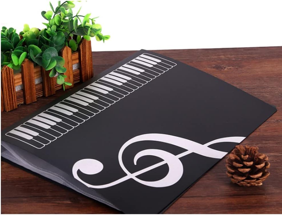 Black Music Sheet Folder Waterproof Piano Sheet Music