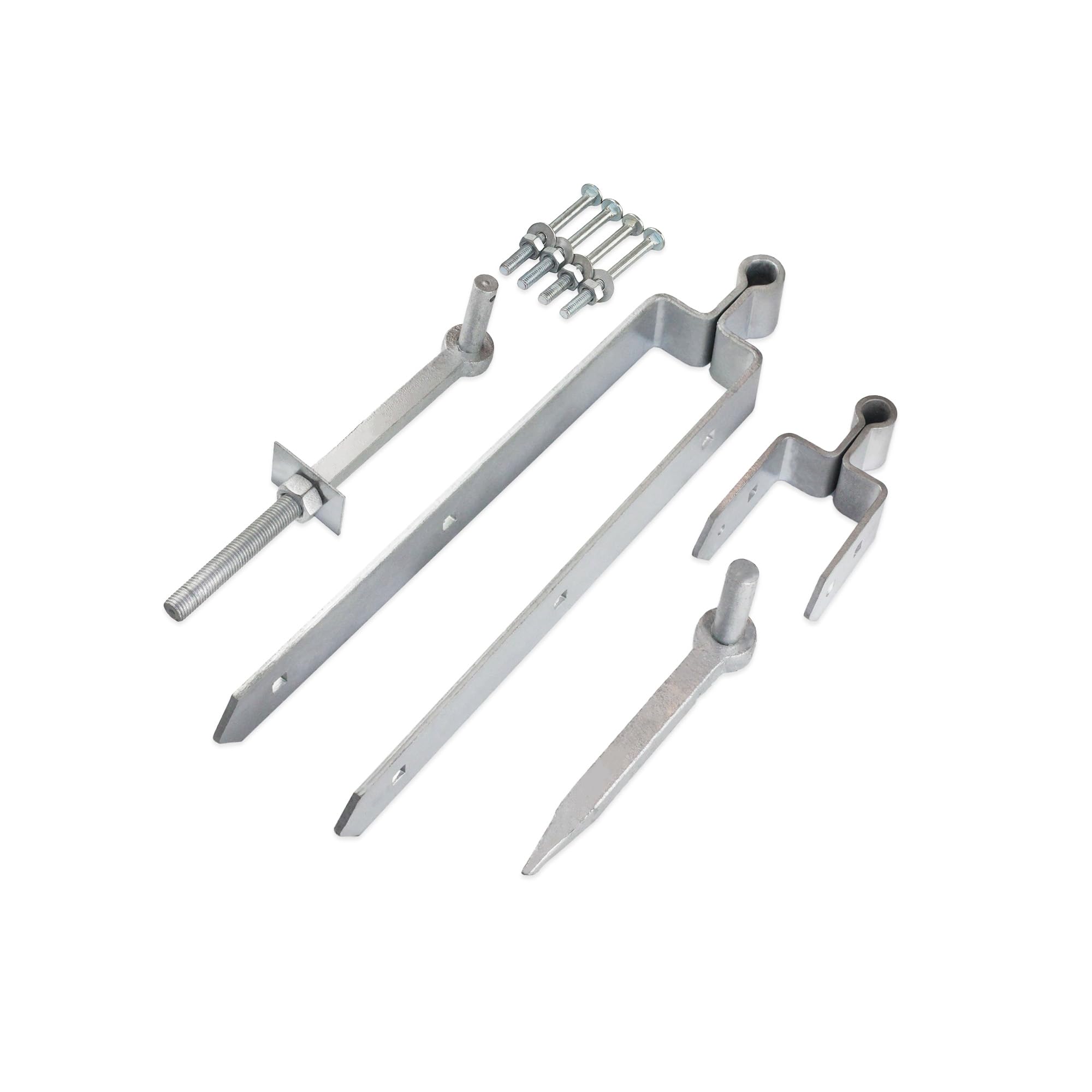 Charnières de portail galvanisées à double sangle 30,5-61 cm pour allées
