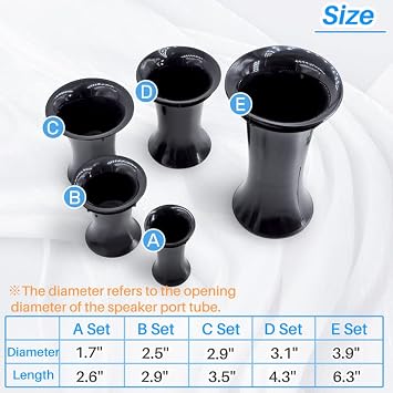 Speaker Box Bass Port Tube 2 Inch Speaker Port Tube Subwoofer Vent Port Tube Bass Reflex Speaker Box Accessories for Sound System 2 Pcs