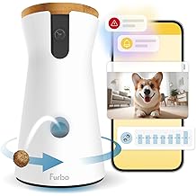 Furbo 360&deg; Dog Camera - Unlock w/Paid Plan: Home Security &amp; Dog Safety Alerts, Rotating Pet Treat Toss w/ 2-Way Speaker, Smart Cam w/Phone App (Low Risk Subscription Required, 3mo Min. Cancel Anytime)