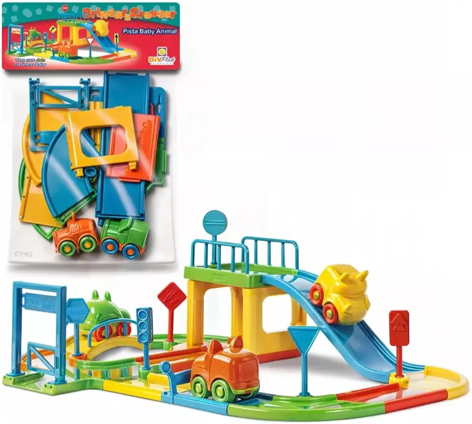 Pista Carrinhos Baby Animal Corrida Brinquedo Criança Infantil