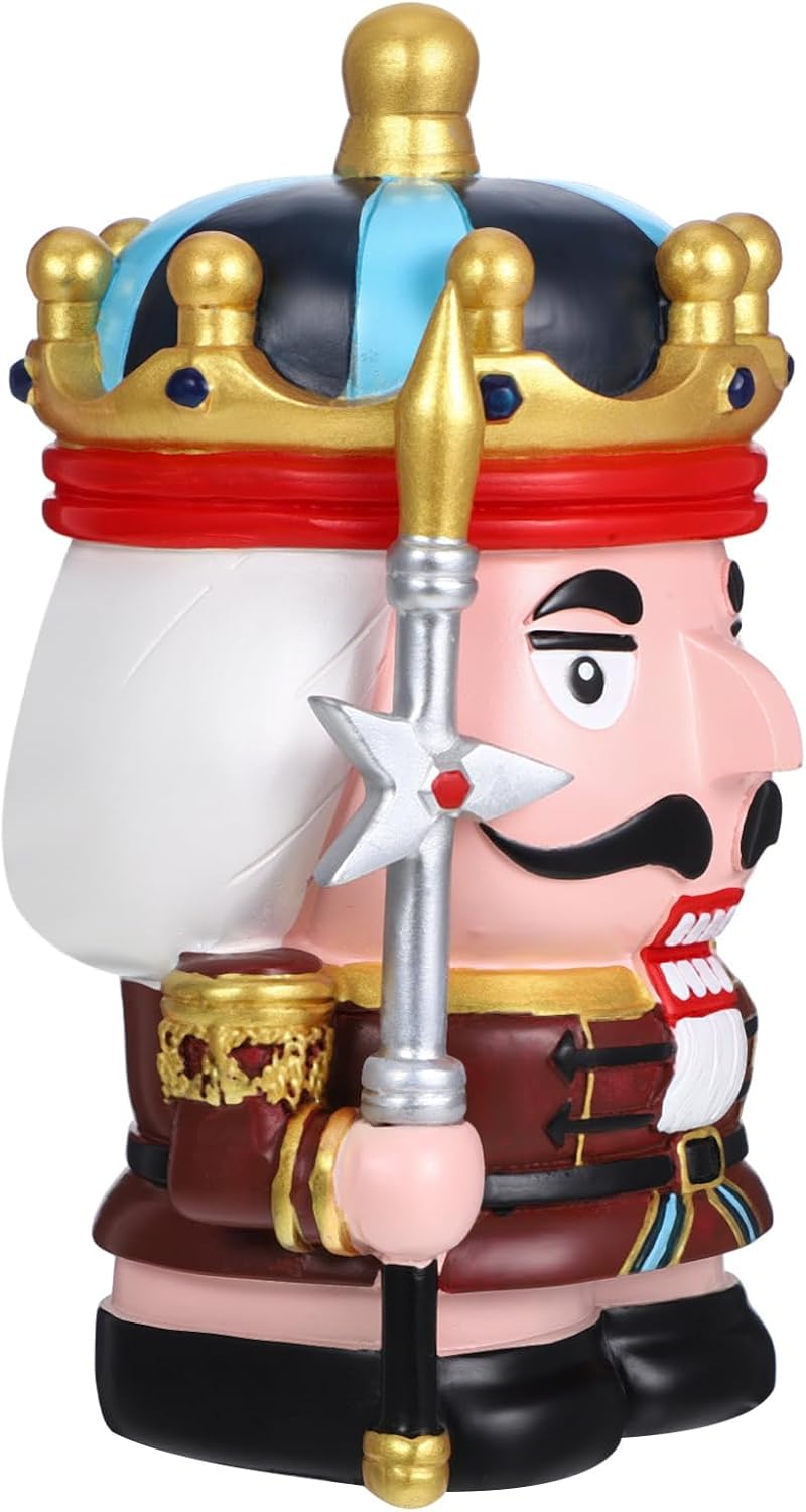 Nutcracker Piggy Bank for Boys and Girls and Adults Cute Holder for Home Decor Safe Money Saving Box Practical Slot for Easy Access for Birthdays and Holidays
