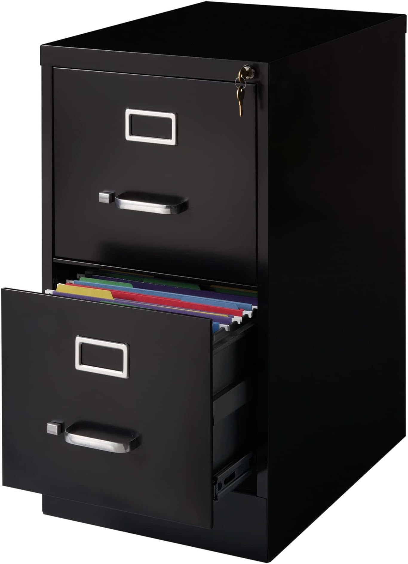 Realspace® 22" D 2Drawer Vertical File Black